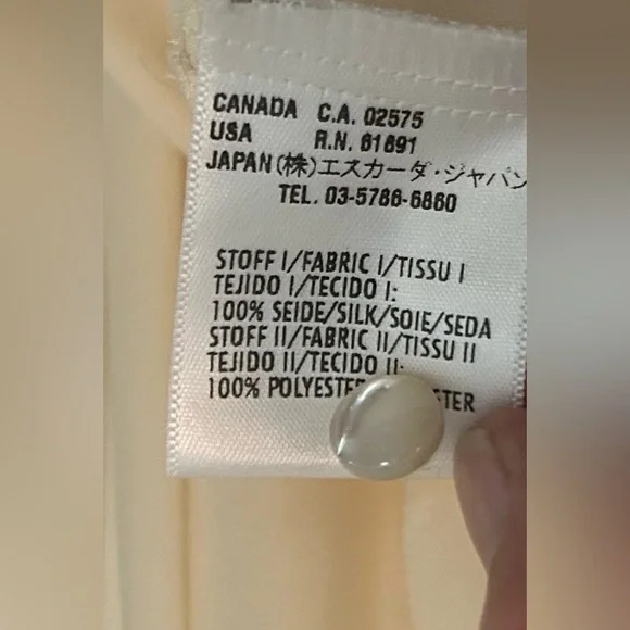 Escada Cream Silk Ruffle Blouse - Picture 8 of 9